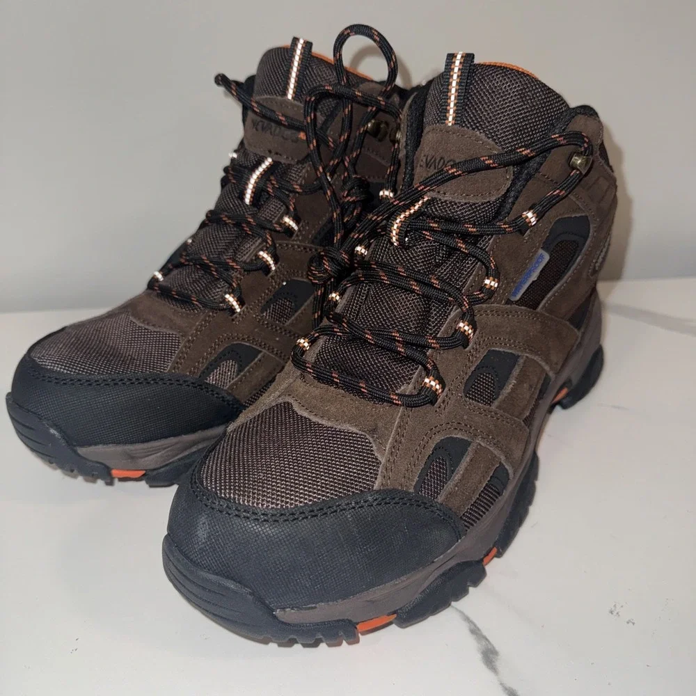 Nevados Mens Rubicon Mid Waterproof Hiking Boots Shoes 9M Brown Black‎ No Box